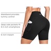 baleaf Women’s 6″/8″ High Waisted Biker Shorts Workout Running with Pockets(Black)