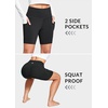 baleaf Women’s 6″/8″ High Waisted Biker Shorts Workout Running with Pockets(Black)