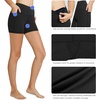 baleaf Women’s High Waist Biker Shorts with 3 Pockets(Black+black)