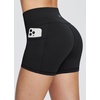 baleaf Women’s High Waist Biker Shorts with 3 Pockets(Black-classic)