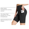 baleaf Women’s High Waist Biker Shorts with 3 Pockets(Black-stretchier-lycra)