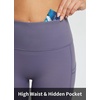 baleaf Women’s High Waist Biker Shorts with 3 Pockets(Light Purple-softer)