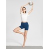 baleaf Women’s High Waist Biker Shorts with 3 Pockets(Navy Blue-stretchier-lycra)