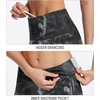 baleaf Women’s High Waist Biker Shorts with 3 Pockets(Tie Dye Black-softer)