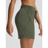 baleaf Women’s Hiking Shorts 5″ with Zipper Pockets(Army Green)