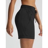 baleaf Women’s Hiking Shorts 5″ with Zipper Pockets(Black)