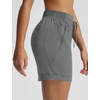 baleaf Women’s Hiking Shorts 5″ with Zipper Pockets(Dark Grey)