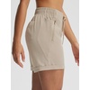 baleaf Women’s Hiking Shorts 5″ with Zipper Pockets(Khaki)