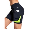 baleaf 4D Padded Bike Shorts Women Cycling Underwear with Pockets(Fluorescent Green)