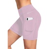baleaf 4D Padded Bike Shorts Women Cycling Underwear with Pockets(Light Purple)