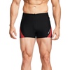 baleaf Men’s Square Leg Athletic Swim Jammers Durable Training Swimsuit(Black/Red)