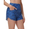 baleaf Women’s 3″ Swim Shorts with Velcro-Sealed Pockets(Blue Leaf)