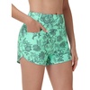 baleaf Women’s 3″ Swim Shorts with Velcro-Sealed Pockets(Green Floral)