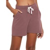 baleaf Womens 5″ Cotton Lounge Shorts Athletic with Pockets High Waist(Lunar Pink)