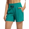 baleaf Women’s 5″ Swim Board Shorts Beach Bottoms with Boxer Liner(Green)