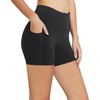 baleaf Women’s High Waist Biker Shorts with 3 Pockets(Charcoal-classic)