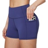 image:imagebaleaf Womens High Waist Biker Shorts with 3 PocketsNavy Blueclassic