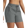 baleaf Women’s Hiking Shorts 5″ with Zipper Pockets(Dark Grey)