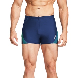 baleaf Men’s Square Leg Athletic Swim Jammers Durable Training Swimsuit(Blue/Teal Green)