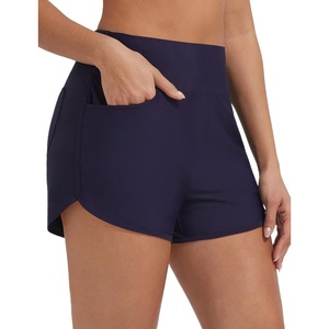 baleaf Women’s 3″ Swim Shorts with Velcro-Sealed Pockets(Navy Blue)
