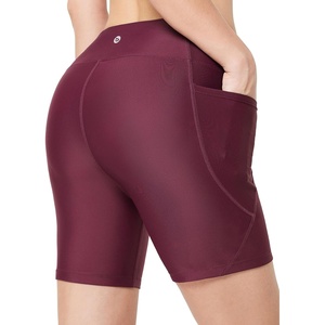 baleaf Women’s 3″/6″/8″ High Waisted Swim Board Shorts Swimsuits UPF 50+(Wine)
