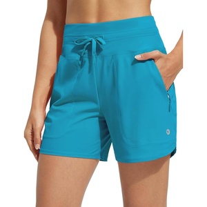 baleaf Women’s 5″ Swim Board Shorts Beach Bottoms with Boxer Liner(Aqua Blue)