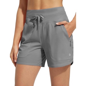baleaf Women’s 5″ Swim Board Shorts Beach Bottoms with Boxer Liner(Dark Gray)