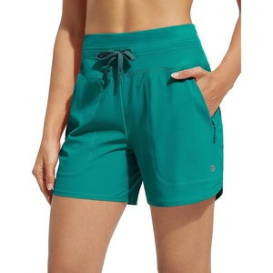 baleaf Women’s 5″ Swim Board Shorts Beach Bottoms with Boxer Liner(Green)