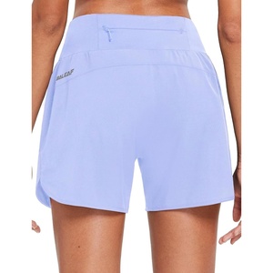 baleaf Women’s 5″ Workout Running Shorts with Liner Quick Dry Athletic(Light Blue)