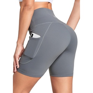 baleaf Women’s 6″/8″ High Waisted Biker Shorts Workout Running with Pockets(Dark Grey)
